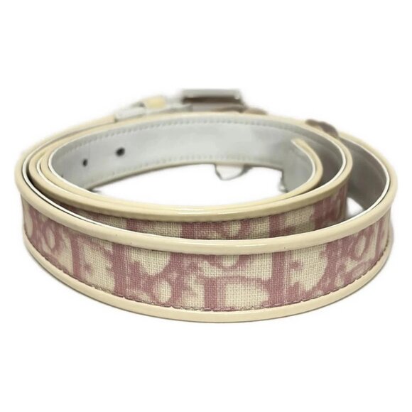 DIOR/ChristianDior Trotteur-Cream Light Pink Beige PVC Patent Leather 159-082725 main image 5